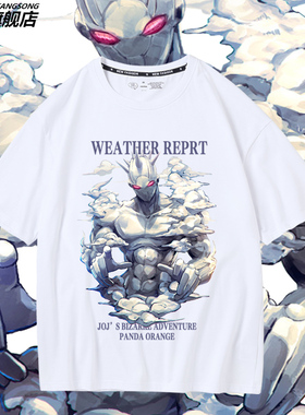 JOJO的奇妙冒险联名短袖T恤石之海多明尼克布奇替身天气预报衣服