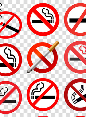 禁止吸烟标志禁烟图标 免扣透明素材 禁止吸烟 禁烟 no smoking