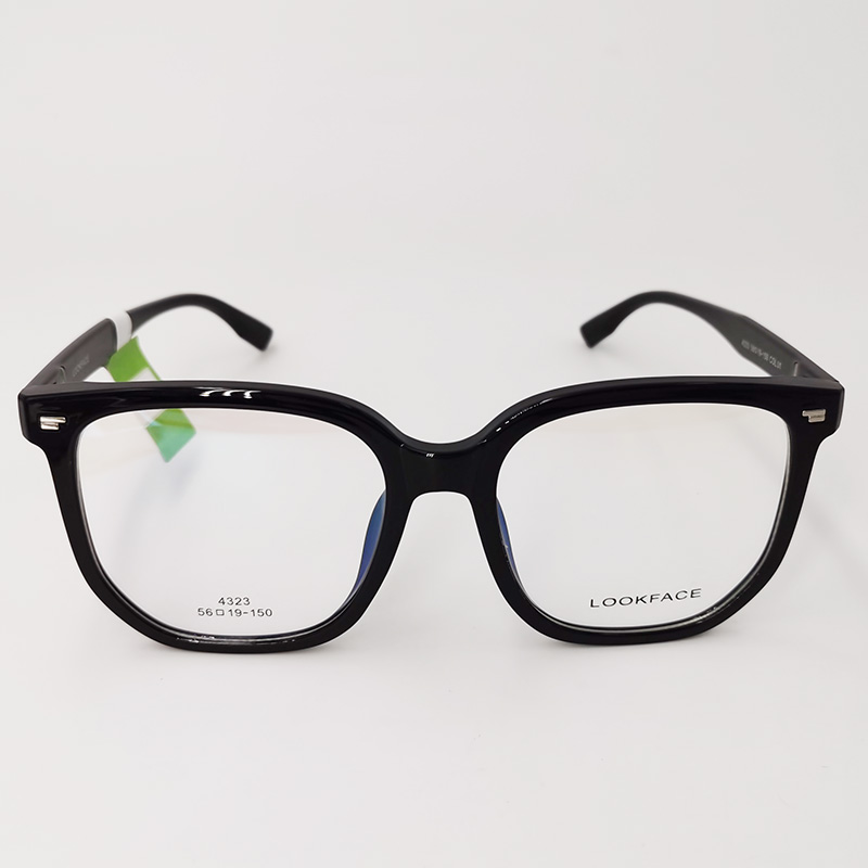 丹阳眼镜  路克菲斯4323黑色板材 近视中性全框架 免费加工防蓝光