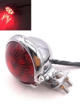 摩托车改装LED刹车尾灯信号灯复古通用LED小圆尾灯适用于哈利尾灯