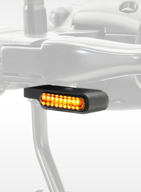 摩托车改装迷你LED流水顺序式转向信号灯 后视镜杆刹车杠杆下安装