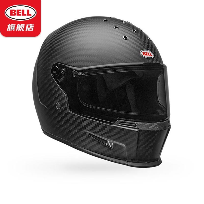 bell复古头盔 四季大头围哈雷摩托机车碳纤维盔全盔3XL男女士