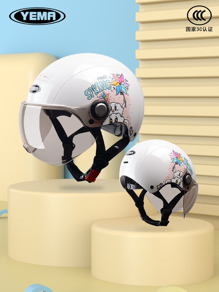 野马新国标3C认证电动摩托车头盔女夏季防晒防紫外线透气安全帽男
