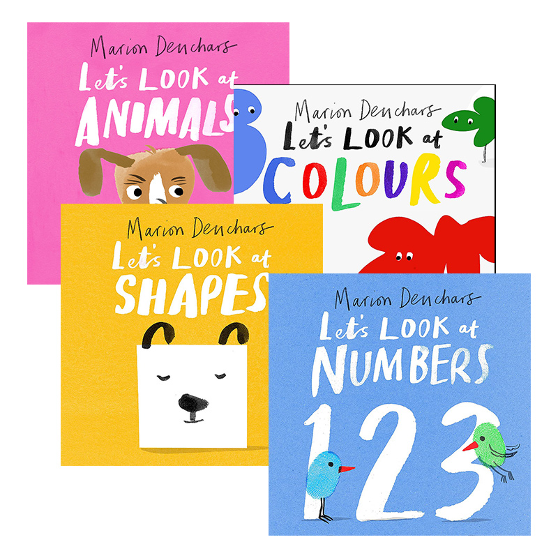 英文原版 Let’s Look at... 让我们看看系列4册 动物/颜色/数字/形状 儿童艺术视觉启蒙绘本 英文版 进口英语原版书籍