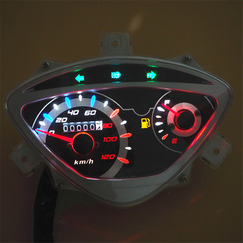 适用鬼火125踏板摩托车仪表盘总成RSZ一二代改装LED灯指针迈速表