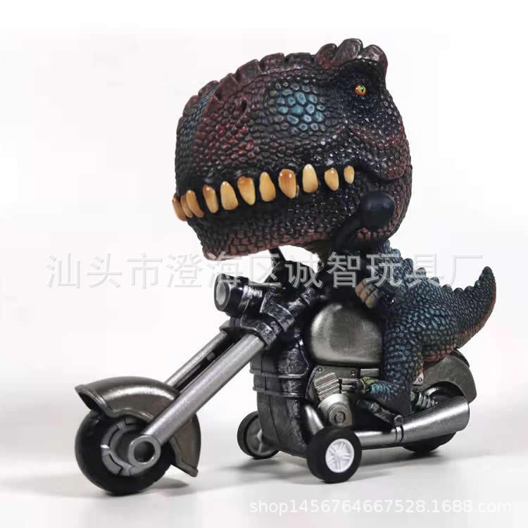 亚马逊霸王龙跨境儿童恐龙玩具动物机车仿真惯性骑摩托车模型
