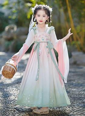 中国风汉服女童夏装连衣裙古代古装裙子儿童装改良公主裙夏季