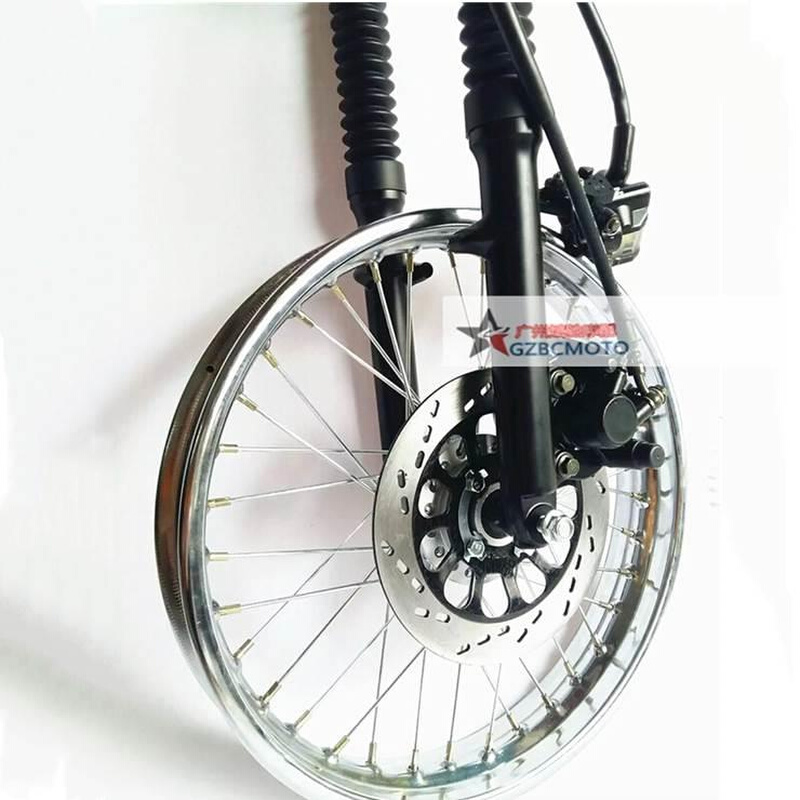 摩托车轮毂适用于CG125改装轮圈加宽上联板碟刹轮网套件装120轮胎