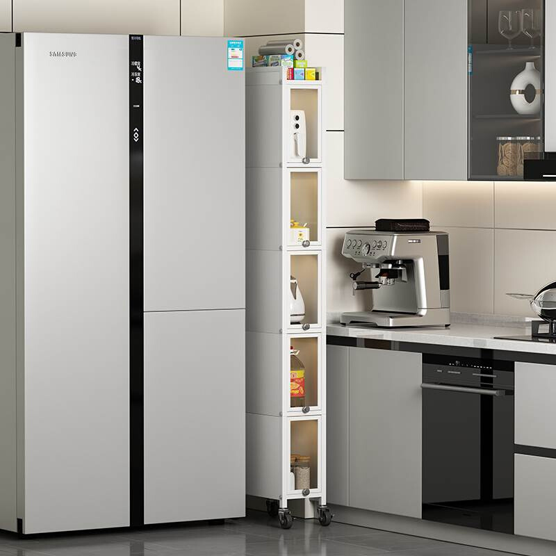 新款厨房夹缝置物架落地多层小尺寸冰箱侧收纳缝隙20cm极窄靠墙储