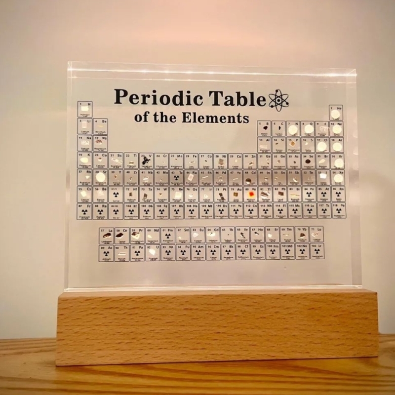 元素周期表元素实物内嵌标本毕业生日礼物科普展示亚克力桌面摆件