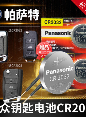 适用于 大众帕萨特20年18新款19上海17汽车钥匙电池遥控器纽扣电