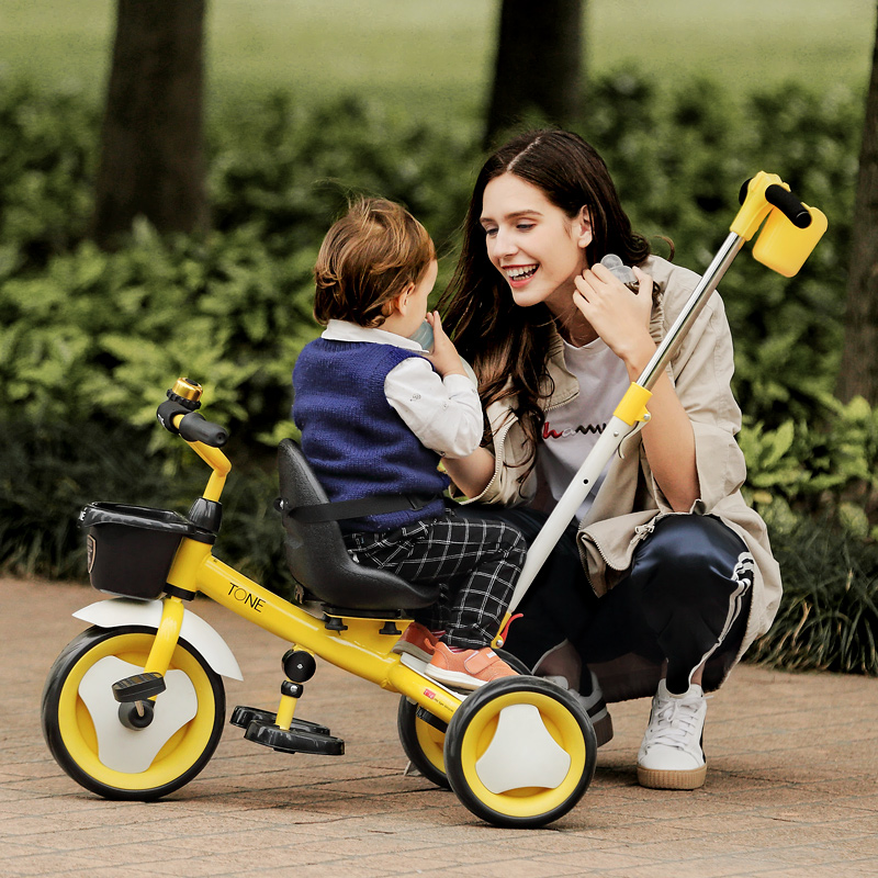 小虎子儿童三轮车推骑两用脚踏车宝宝童车 2-3-6岁小孩手推车T150