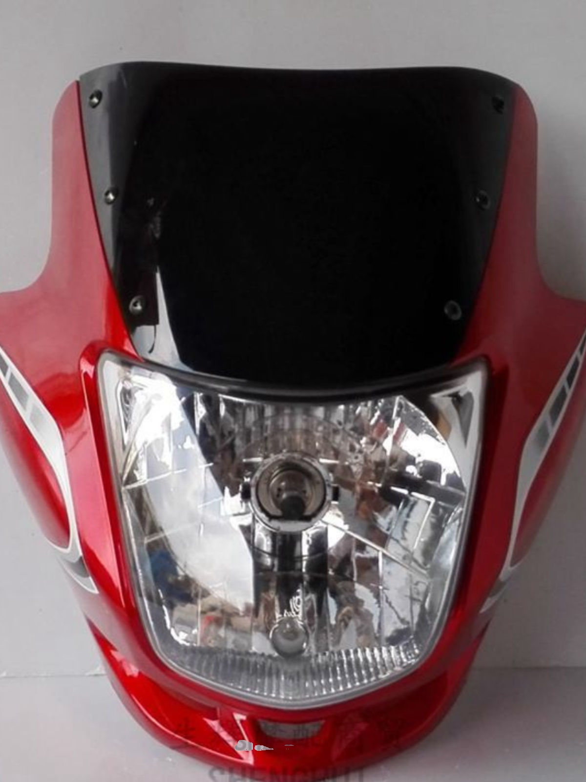 摩托车配件仿赛驰头罩导流罩适用速卡迪SK125/150-5-B大灯壳鬼脸