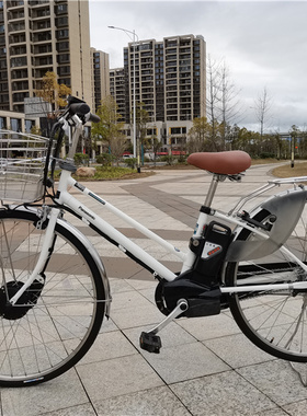 日本进口自行车二手单车原装松下27寸电助力内五速新款自动充电车