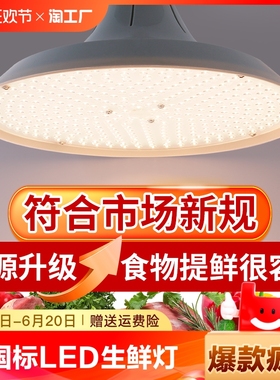 新国标LED生鲜灯猪肉蔬菜水果海鲜熟食市场烧腊冰鲜专用灯白光