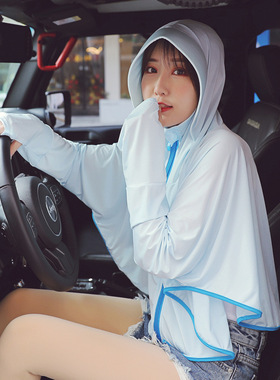 防晒衣女2019夏季新款防紫外线韩版中长款薄款户外骑车防晒服外套