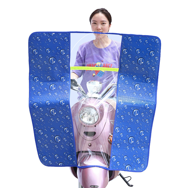 新款夏季电动车防寒罩电摩透明挡雨板摩托车挡风雨衣遮阳伞挡雨披