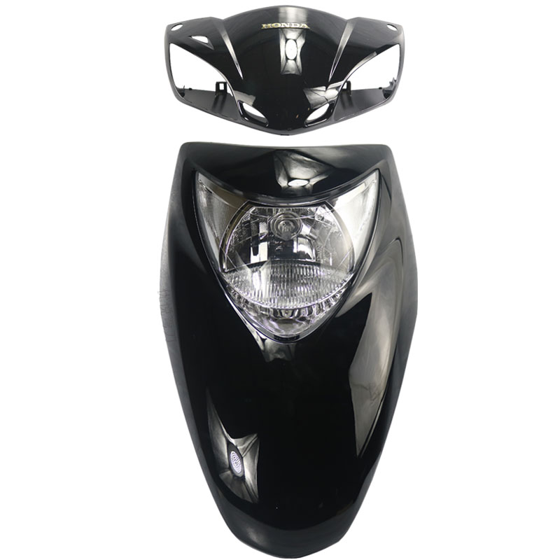 五羊本田踏板摩托车新优悦110灯箱头罩大板外壳护罩原厂配件黑色