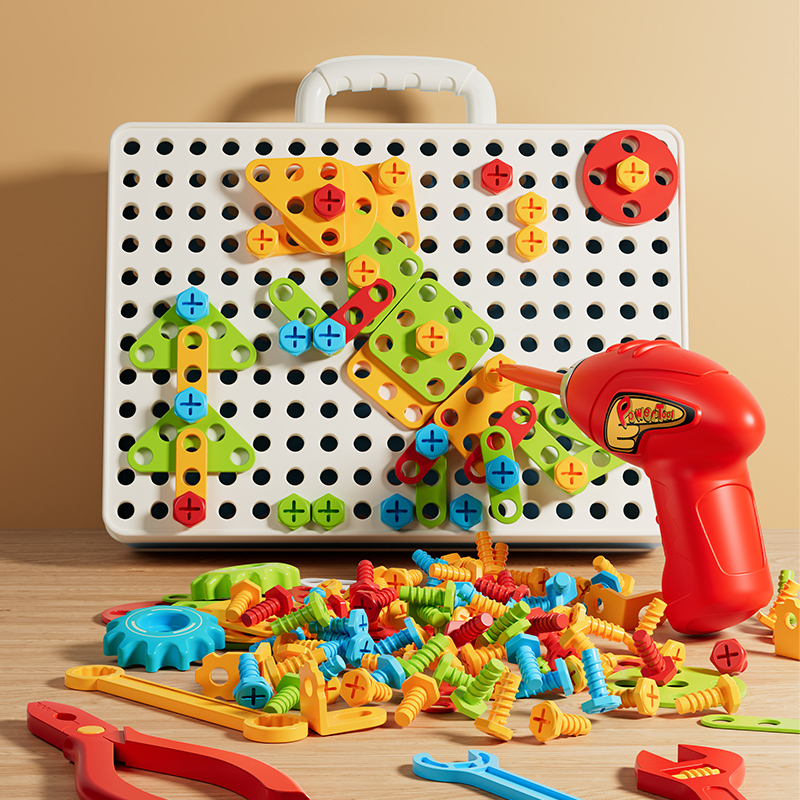 儿童拧螺丝钉组装拆卸拼装工具箱玩具电钻男孩6益智力3岁宝宝动手