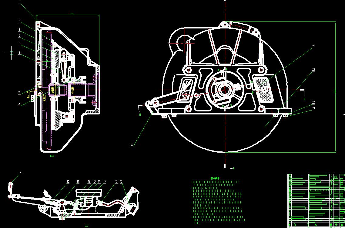 轻型货车圆柱螺旋弹簧离合器设计2D图机械CAD素材