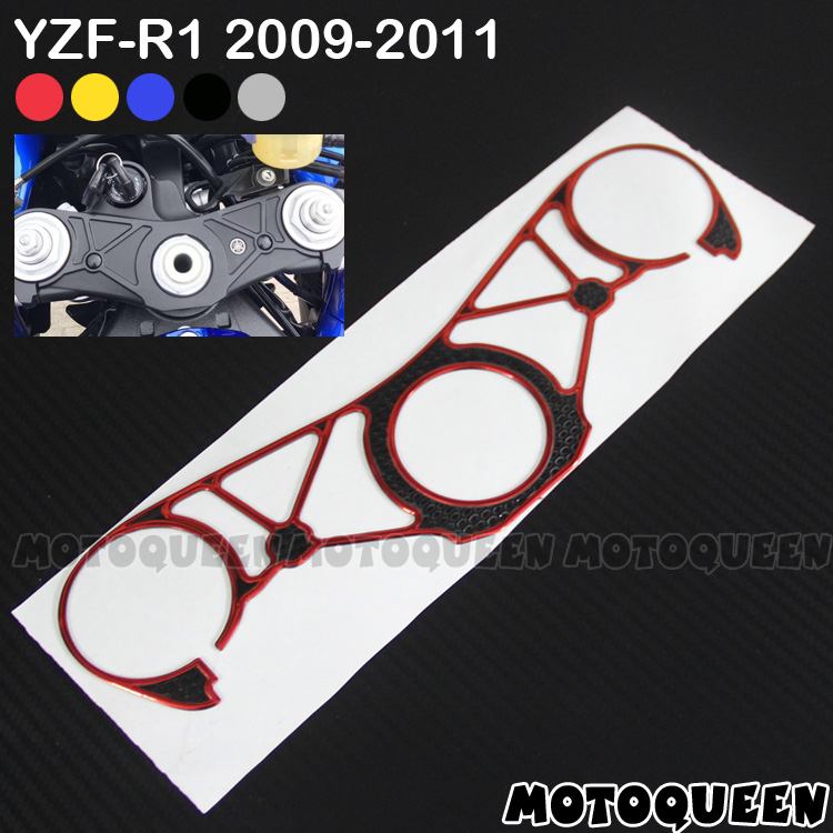 适用YZF1000雅马哈R1摩托车改装饰上联板贴花三星贴纸2004-2020年