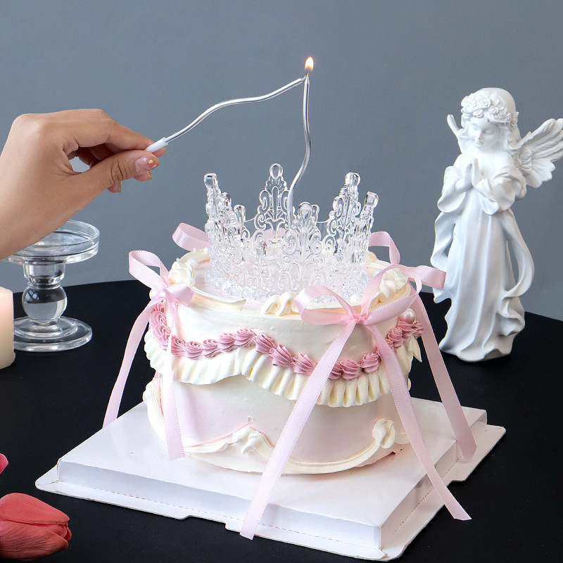 网红蛋糕装饰水晶皇冠摆件女神公主小仙女妈妈生日甜品台烘焙插件