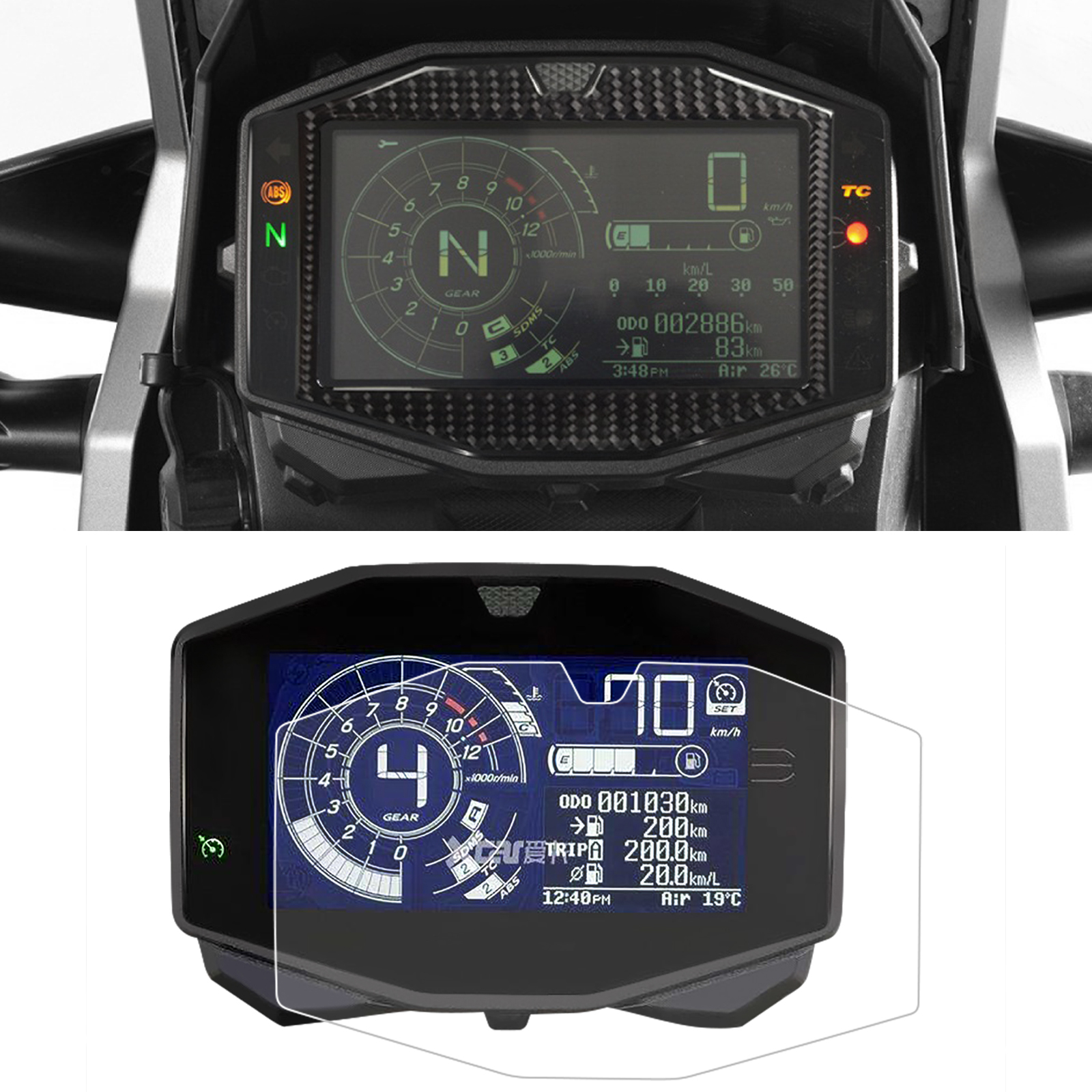 适用于新款铃木GSX-S1000 DL1050XT V-STROM仪表台保护膜屏幕膜