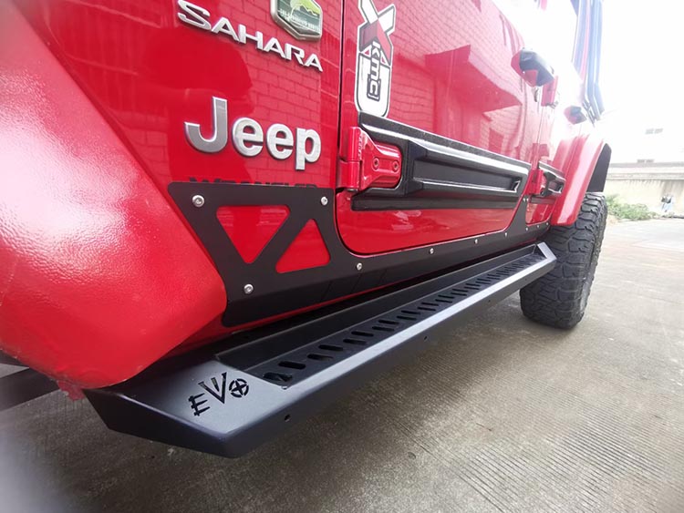 2021款Jeep牧马人专用踏板改装件18-20款JL踏板裙边护板EVO侧护杠