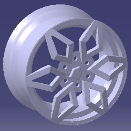 汽车轿车轮辋3D三维几何数模型Solidworks可编辑轮毂实体结构模型