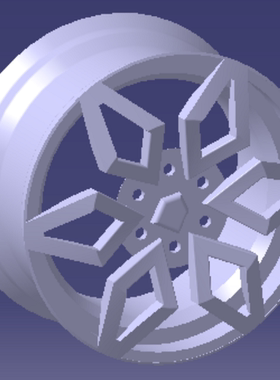 汽车轿车轮辋3D三维几何数模型Solidworks可编辑轮毂实体结构模型