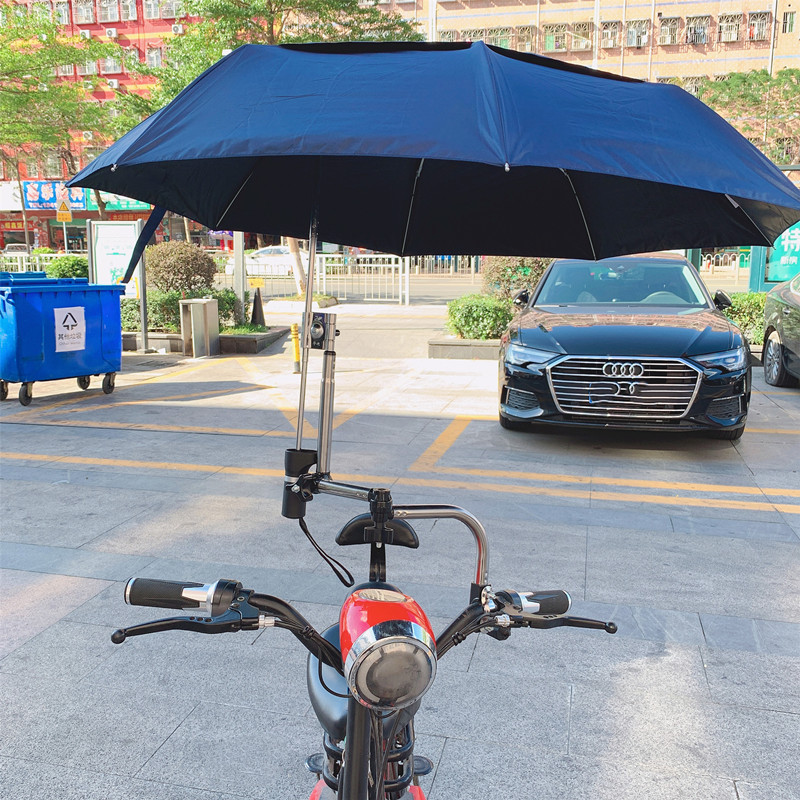 电动车专用偏心伞摩托车骑行伞晴雨两用防风防雨单车电车折叠可拆