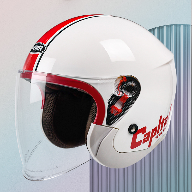 3C认证野马电动电瓶车头盔四季通用男夏季摩托车安全帽灰保暖半盔