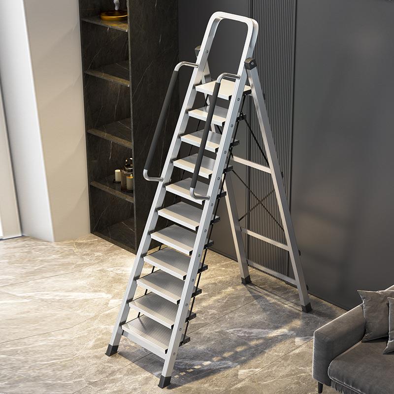 人字梯家用折叠伸缩高梯子铝合金加厚室内多功能九十一步便携楼梯