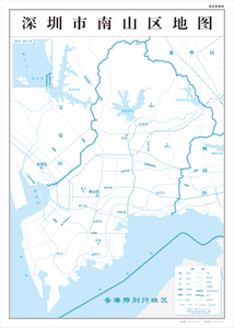 深圳市南山区1地图定制行政区划水系交通地形卫星流域小区村界打