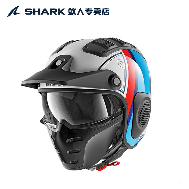 SHARK鲨鱼头盔 X-DRAK分层式EPS越野ADV拉力摩托车组合四分之三盔