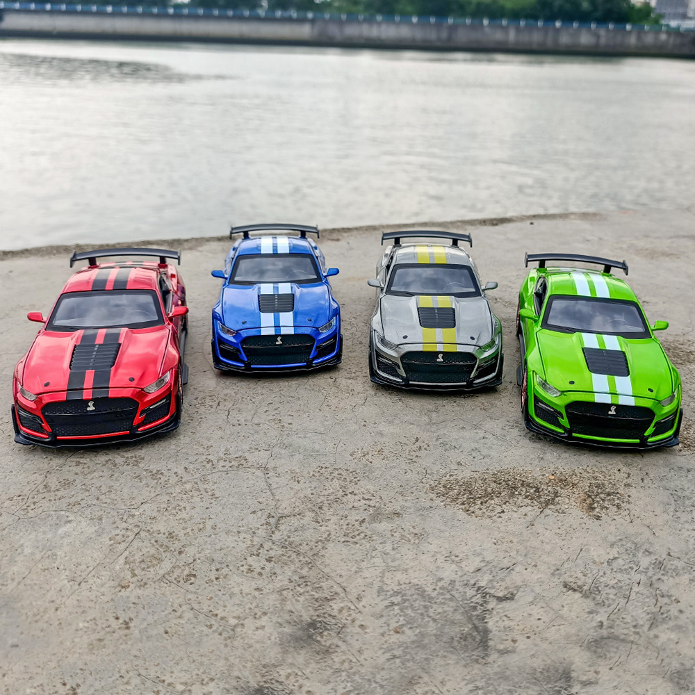 仿真合金玩具车赛车福特GT500野马跑车模型男孩儿童生日礼物摆件