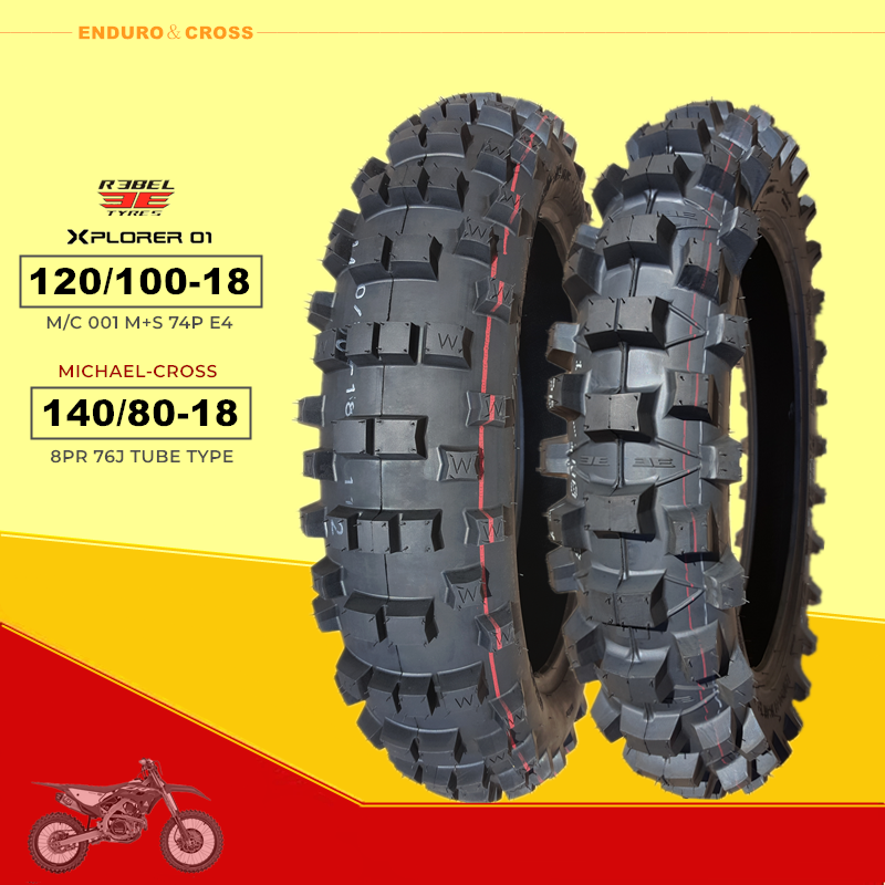 18寸防滑胎越野摩托车轮胎80 90/100-21双E120 140 110-18-19-17