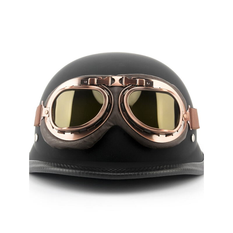 骑行防风镜摩托车头盔护目镜男女飞行员眼镜哈雷半盔复古瓢盔风镜