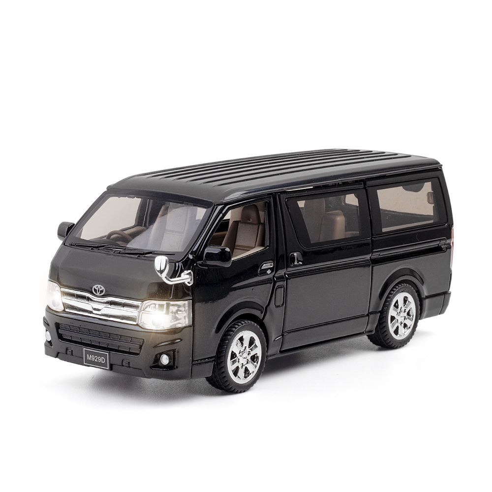 XLG仿真1：32丰田海狮商务汽车模型摆件带声光开门玩具礼品收藏品