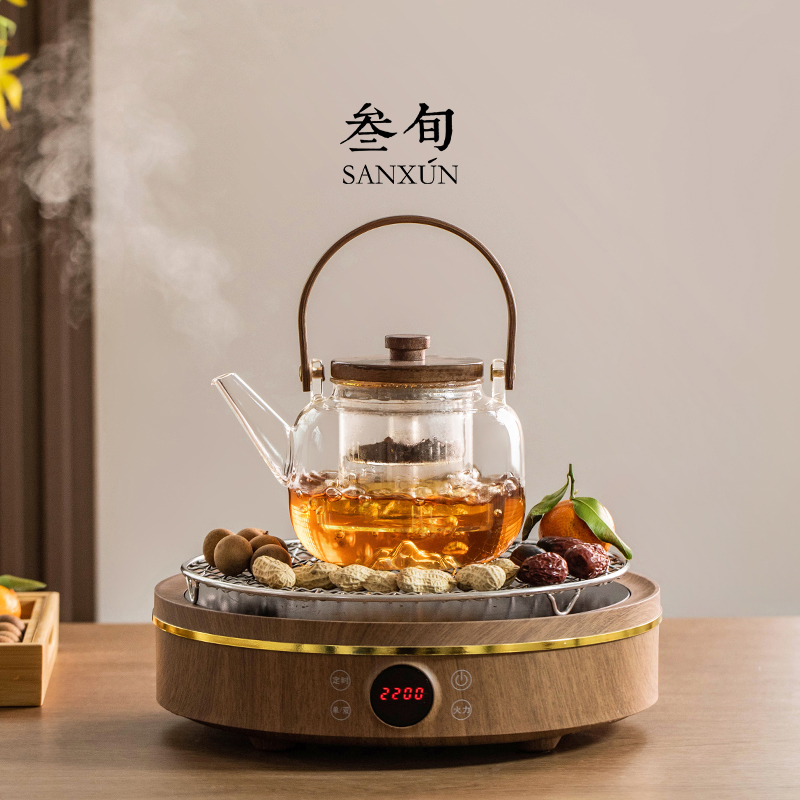 叁旬耐高温玻璃煮茶壶烧水泡茶壶室内家用电陶炉围炉煮茶器具全套