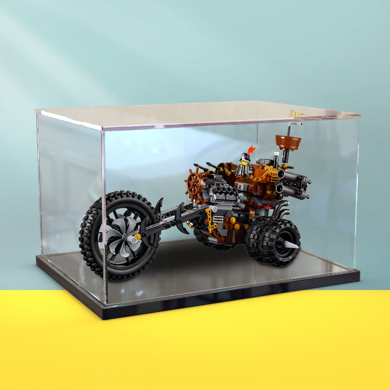 亚克力防尘盒适用乐高70834重金属三轮摩托车展示模型玩具透明
