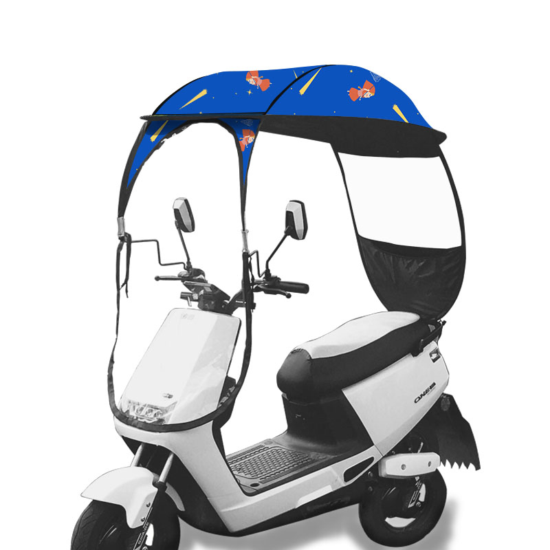 推荐电车挡雨棚电瓶车雨篷可拆卸小型两轮电动车踏板摩托车遮雨棚