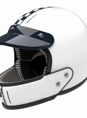碳纤维可拆卸VELDT复古头盔摩托哈雷机车骑行全盔勒芒联名限量款