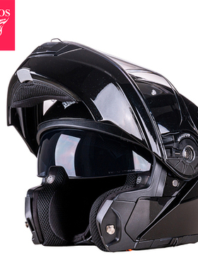 摩托车头盔双镜片VCOROS特大码揭面盔男女全盔四季安全帽夏季防雾