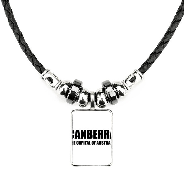 堪培拉是澳大利亚的首都手工皮绳项链吊坠饰品