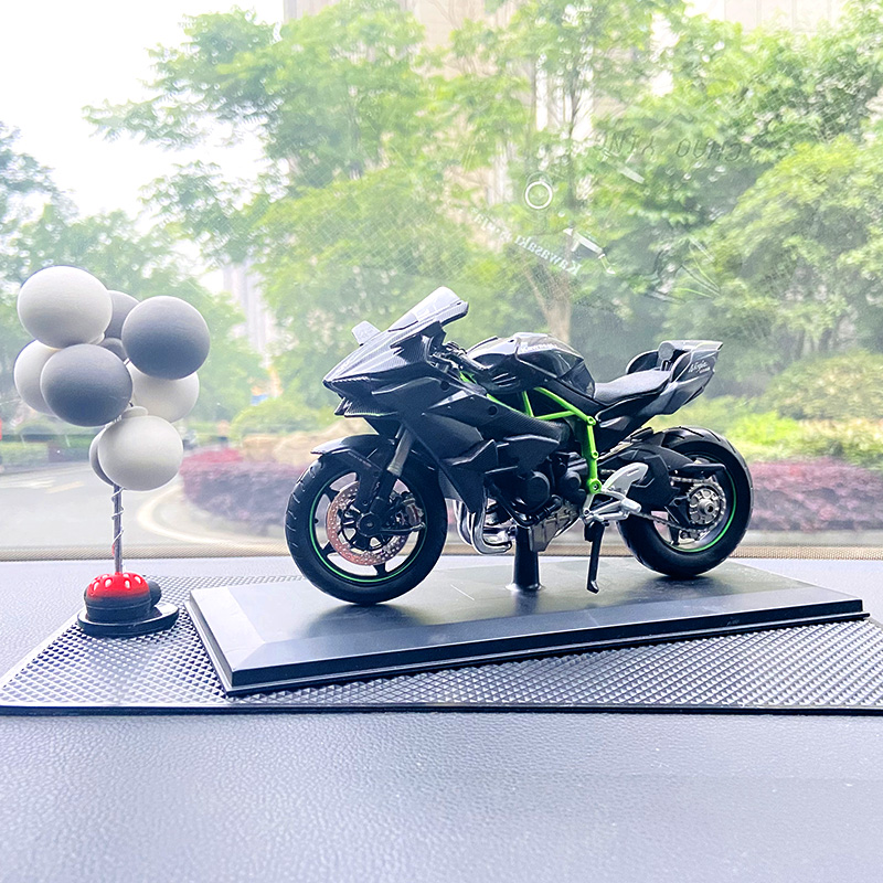 川崎H2R摩托车模型仿真机车手办中控台汽车车载摆件男生礼物收藏