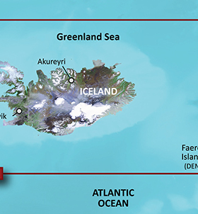 Garmin佳明 海图 鸟瞰视觉卫星图 冰岛和法罗群岛 航海 海洋地图
