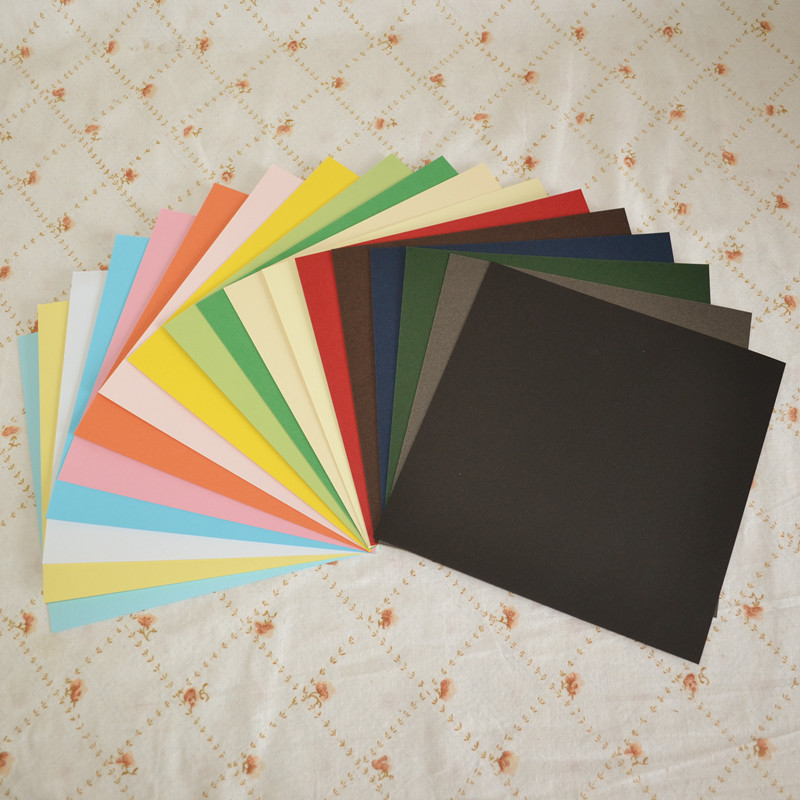 彩色手工衍纸底卡250g优质荷兰牛皮卡纸多种大小适配本店各种相框