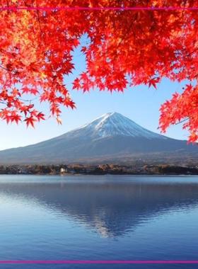 世界著名景点日本富士山冰箱贴旅游磁贴 红色枫叶 特色纪念品5596