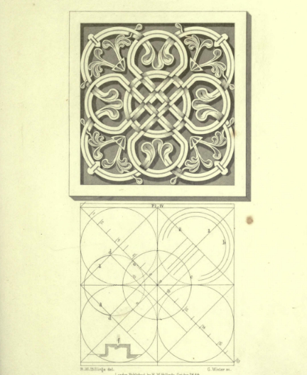 设计素材 19世纪英国教堂几何花纹装饰图案 35P JPG格式